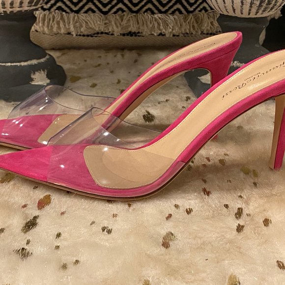 GIANVITO ROSSI PVC Peep-Toe Mules - Picture 2 of 3